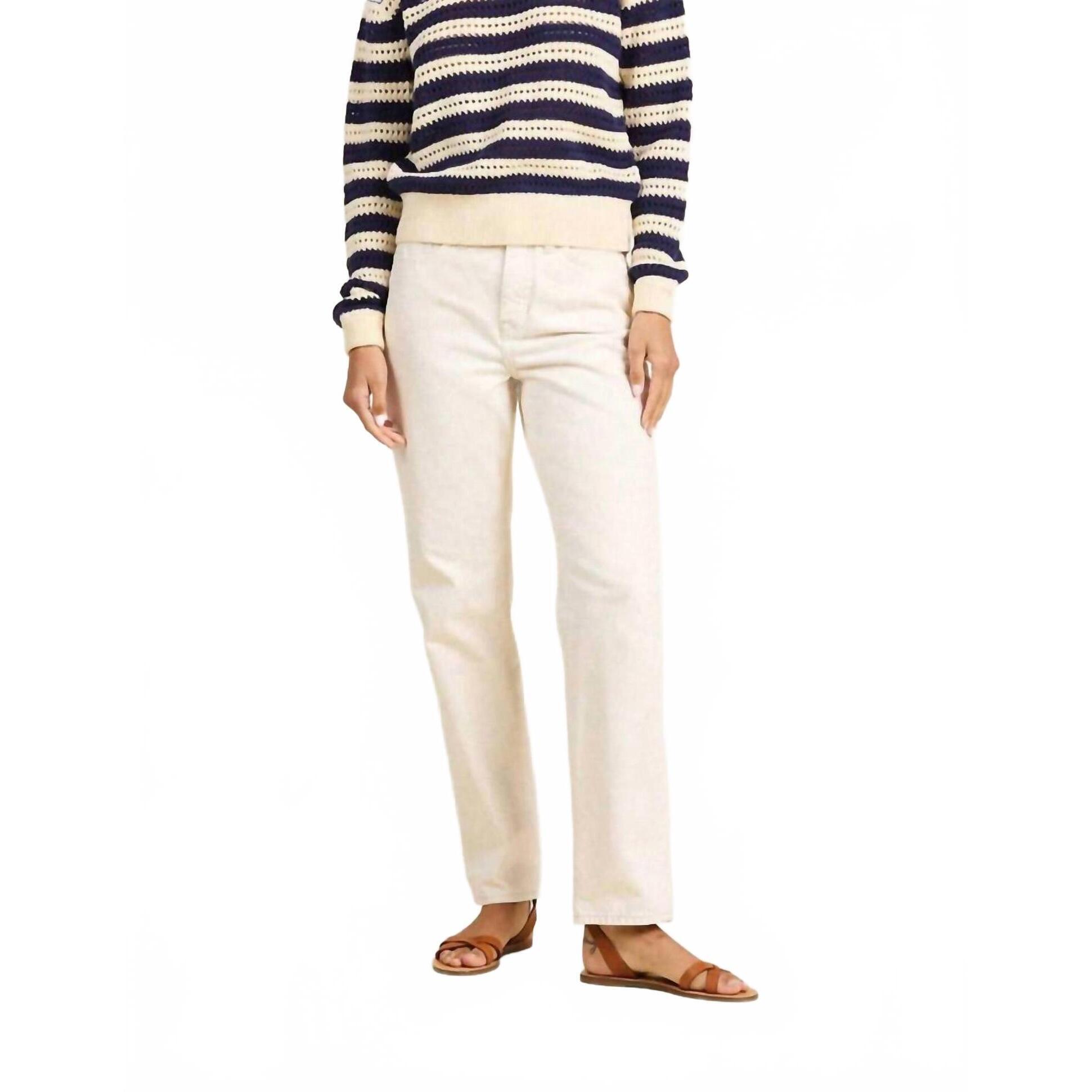 New Trovata Lightweight Ryann Sweater In Crisp Navy & Cream Stripes